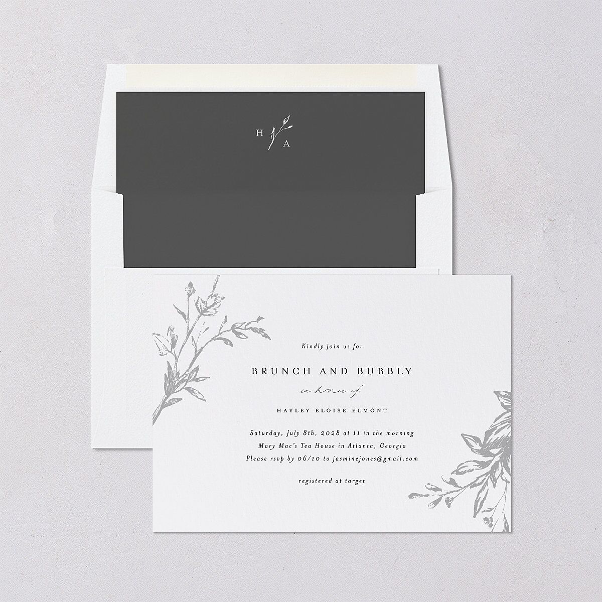 Shining Leaves Bridal Shower Invitations — view 4