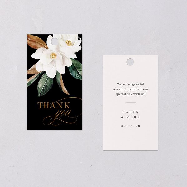 Southern Magnolia Favor Gift Tag Midnight Signature