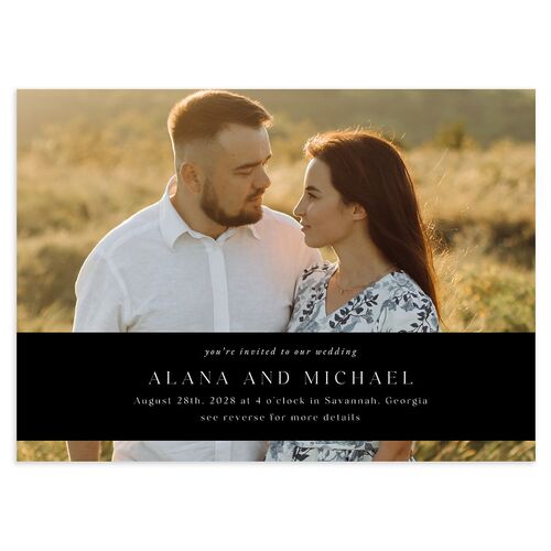 Landscape Gallery Wedding Invitations Midnight Signature Blank No Standard