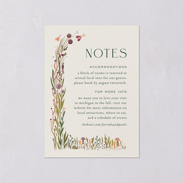 Mushroom Magic Wedding Enclosure Cards Mauve Signature Standard