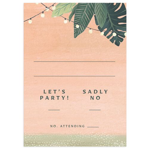 Vintage Hawaiian Island Wedding Response Cards Eucalyptus Signature Standard