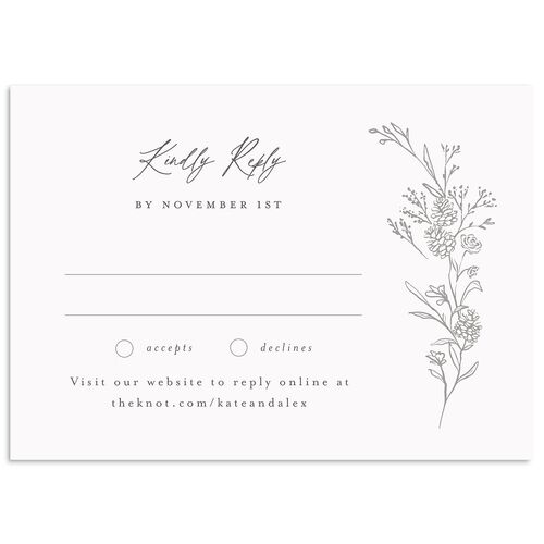 Romantic Branches Wedding Response Cards Smoke Signature Standard