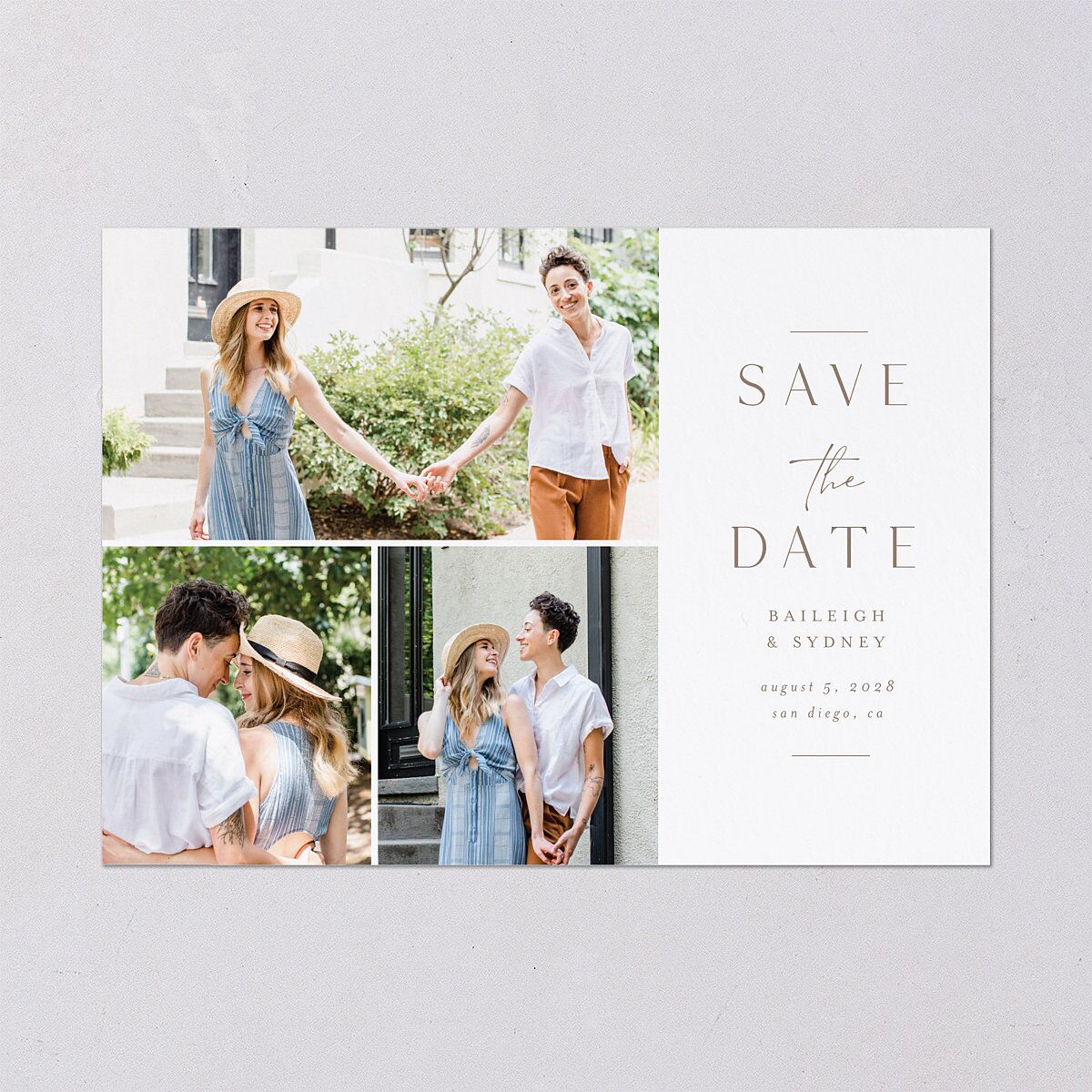 Side Panel Save the Date Cards — view 2