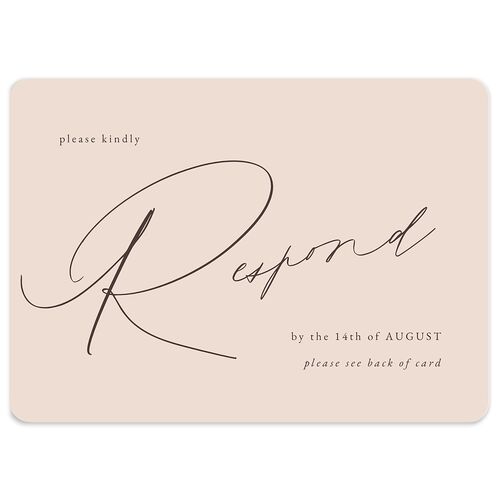 Simply Devoted Wedding Response Cards Fawn Signature Rounded