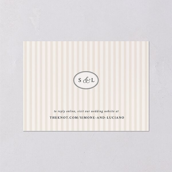 Your Own Classic Italian Venue Wedding Response Cards Pure White Signature Standard