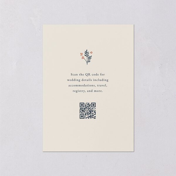 Flora Garden Border Wedding Event Detail Cards Moody Blue Signature Standard