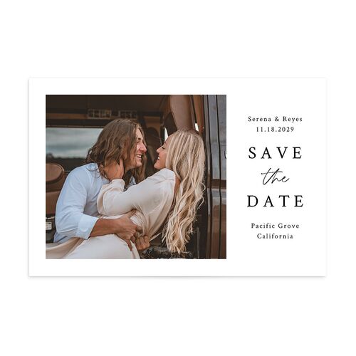 Captured Love Save the Date Postcards Pure White