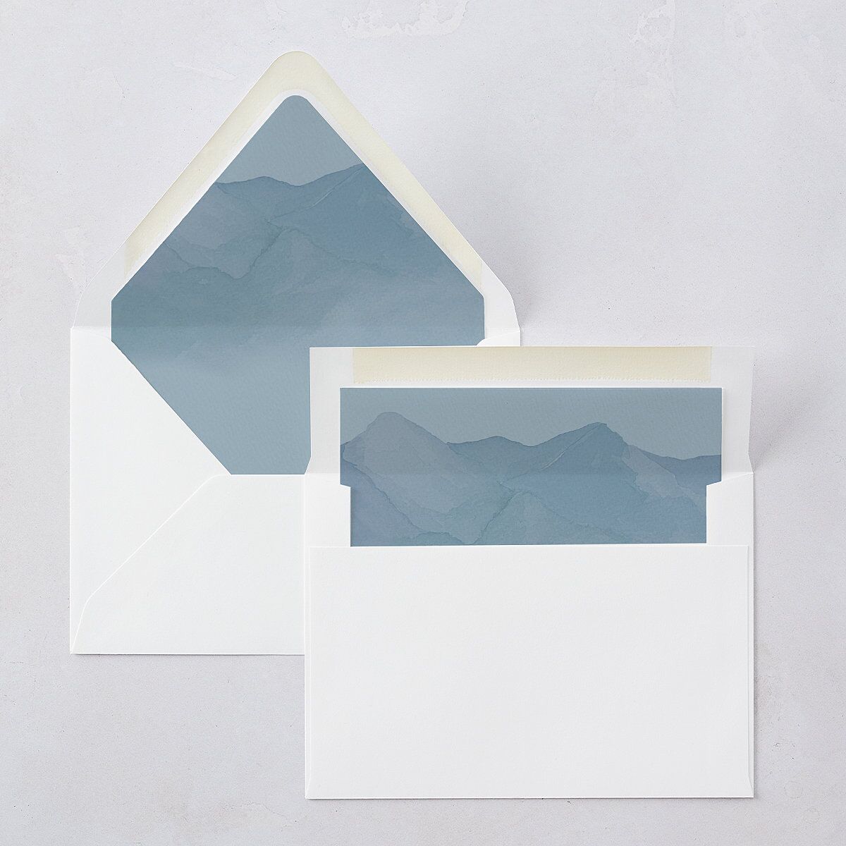 Mountain Wildflowers Euro Envelope Liners Dusty Blue Luxe