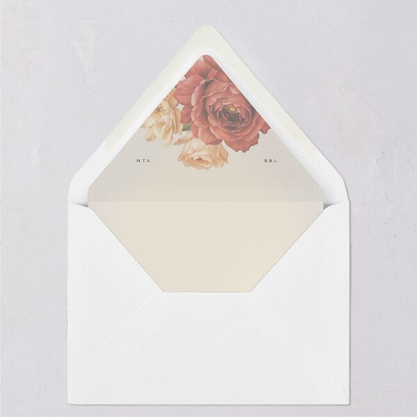 Vintage Awkward Photo Hearts Euro Envelope Liners Barely Peach Luxe