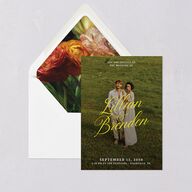 Technicolor Calligraphy Photo Euro Envelope Liners Pure White Luxe