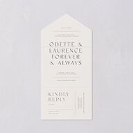 Surround All-in-One Wedding Invitations Mist Signature Light Both Recipient and Return Addresses No