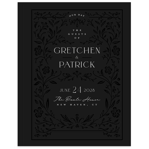 Storybook Filigree Guest Books Charcoal