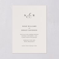 Elegant Polished Minimalist Wedding Invitations Linen Signature Blank No Standard