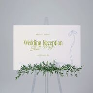 Modern Delicate Bows Standard Direction Sign Large Peridot Standard Indoor Foam Core L Direction