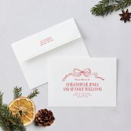 Tied With A Bow Gift Gallery Holiday Cards Scarlet Signature Blank Standard