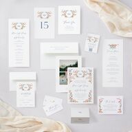 Fairytale Wildflower Crest Thank You Cards Pure White