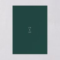 Antique Fairytale Wedding Invitations Gold Dark Emerald Signature Blank No