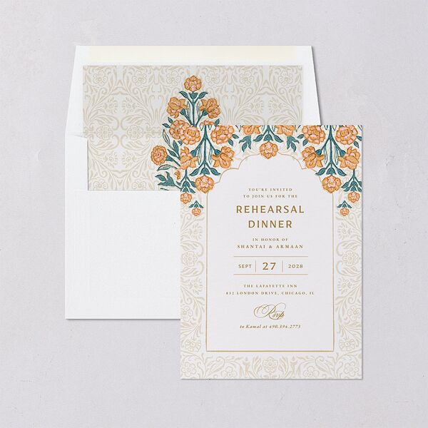 Botanical Blooms Rehearsal Dinner Invitations Daffodil Signature Blank Standard