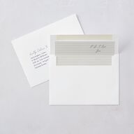 Handwritten Love Note Save the Date Cards Ivory Signature smooth Blank No Standard