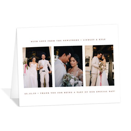 Display Date Thank You Cards Walnut