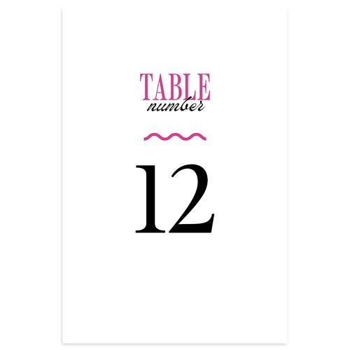 Wavy Frame Photo Table Numbers Mulberry Signature