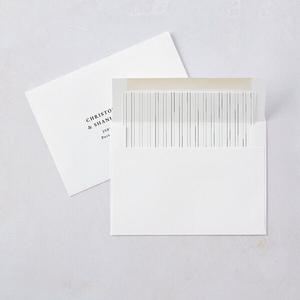 New Years Arch Envelope Liners Pure White Standard