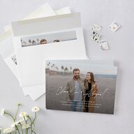 Modern Gallery Wedding Invitations Pure White Signature Blank No