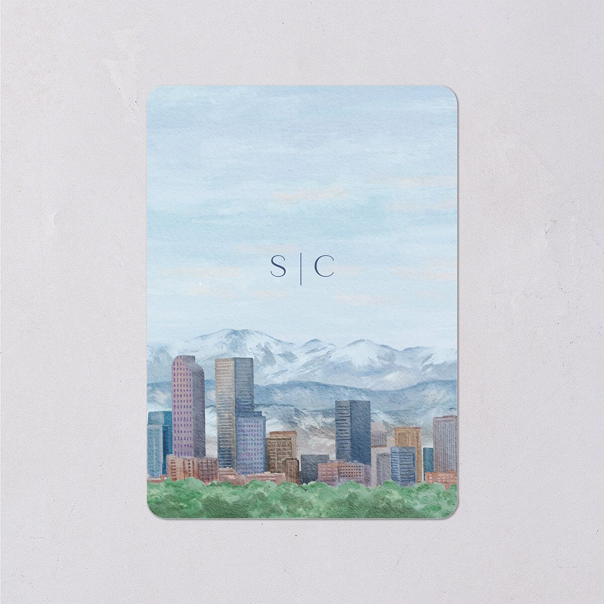 Scenic Denver Colorado Wedding Enclosure Cards — view 2