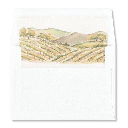 Painted Winery Standard Envelope Liners Almond Standard