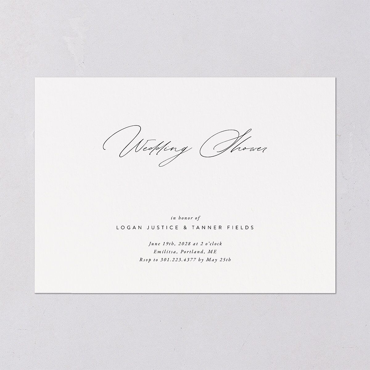 Romantic Minimal Rehearsal Dinner Invitations Snow Signature Blank