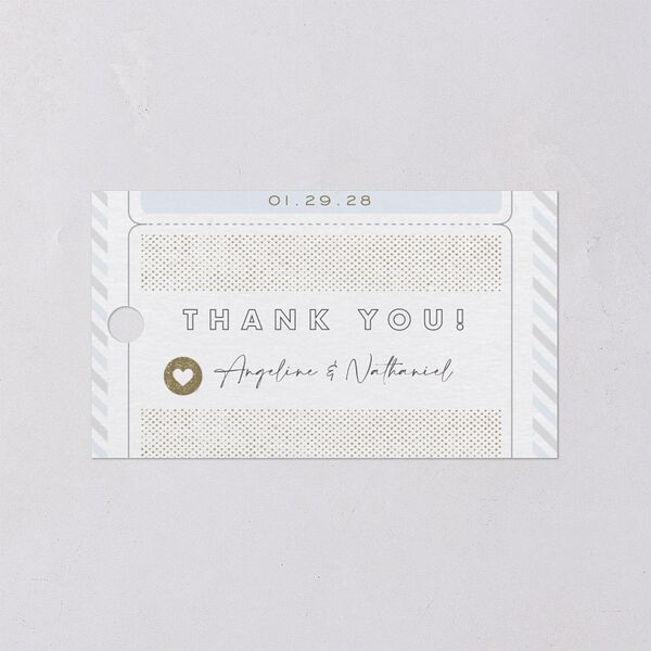Vintage Boarding Pass Travel Ticket Favor Gift Tags Slate Signature