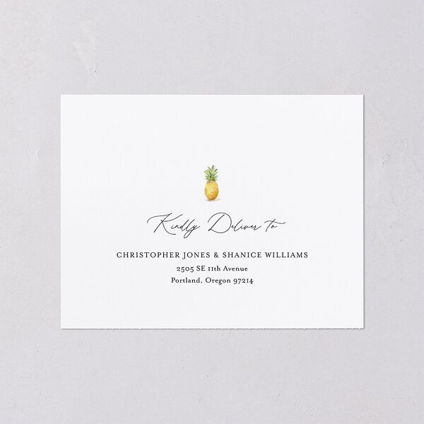 Charming Charleston All-in-One Wedding Invitations Pure White Signature Light Both Recipient and Return Addresses No