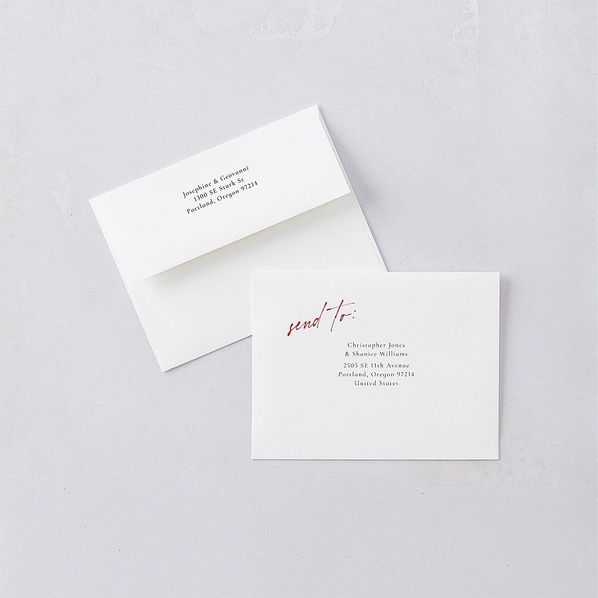 Contrast Type Save The Date Magnets Jewel Red Magnet Paper