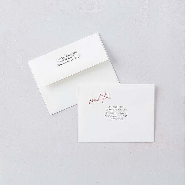 Contrast Type Save The Date Magnets Jewel Red Magnet Paper