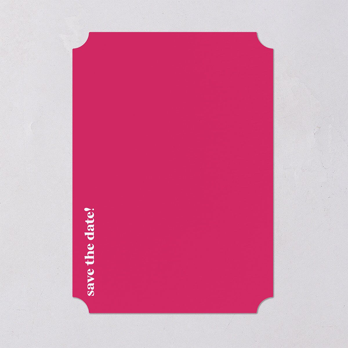Vibrant Bold Save The Date Cards Hot Pink Signature smooth Blank No