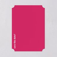 Vibrant Bold Save The Date Cards Hot Pink Signature smooth Blank No