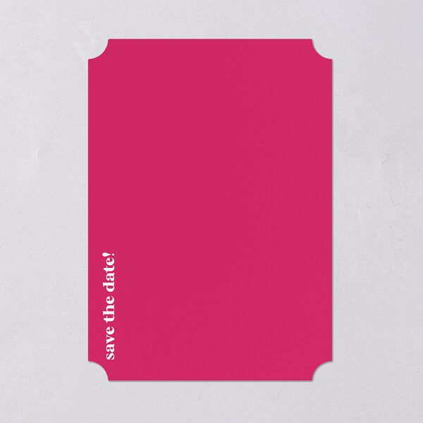 Vibrant Bold Save The Date Cards Hot Pink Signature smooth Blank No
