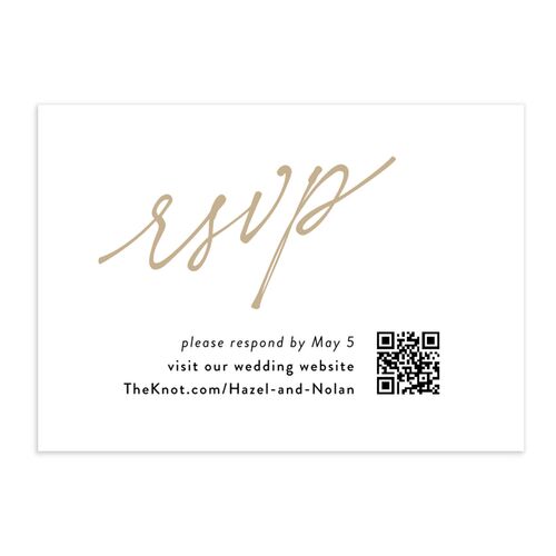 Forever Arch QR Code RSVP Cards Pure White Signature