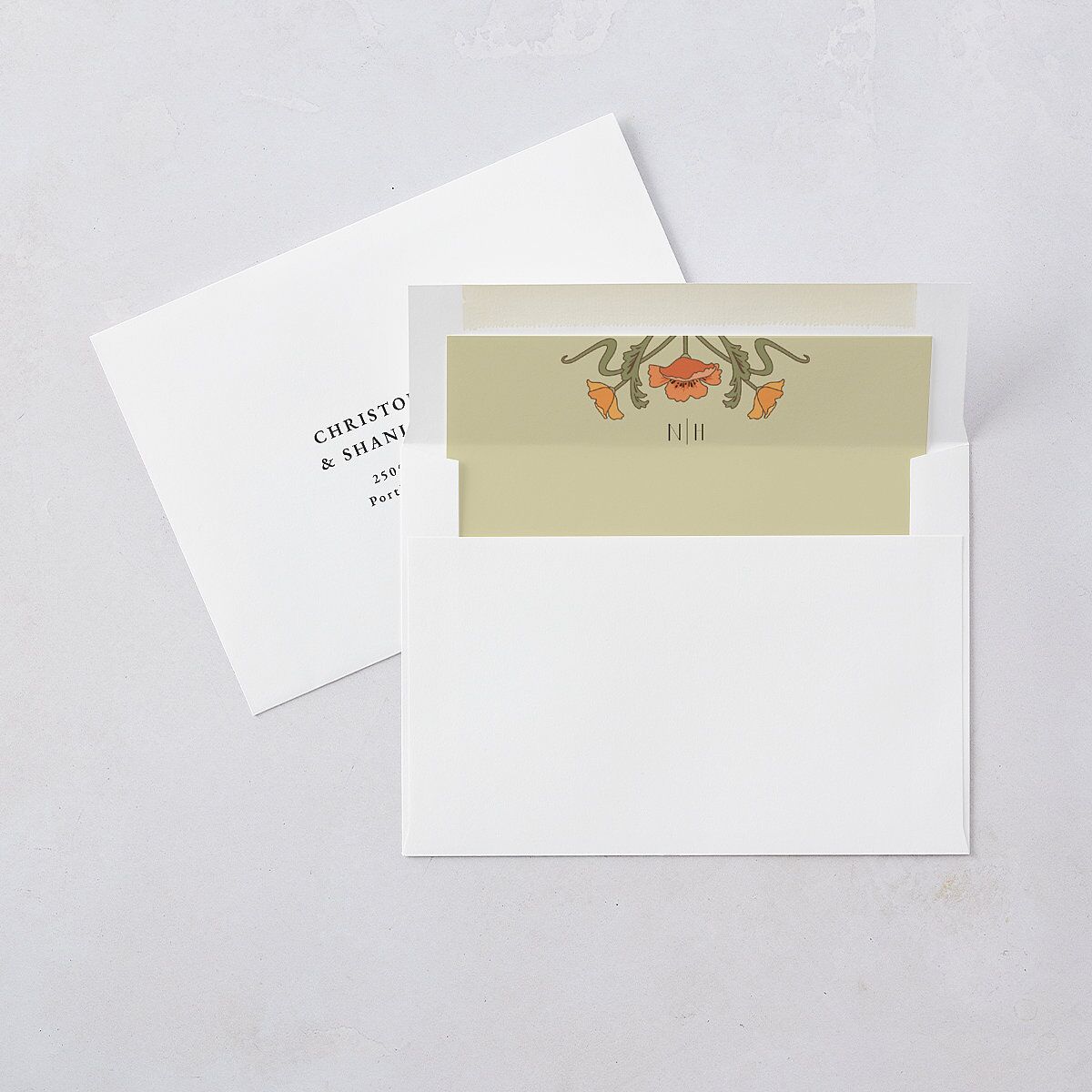 Vintage Nouveau Standard Envelope Liners — view 1