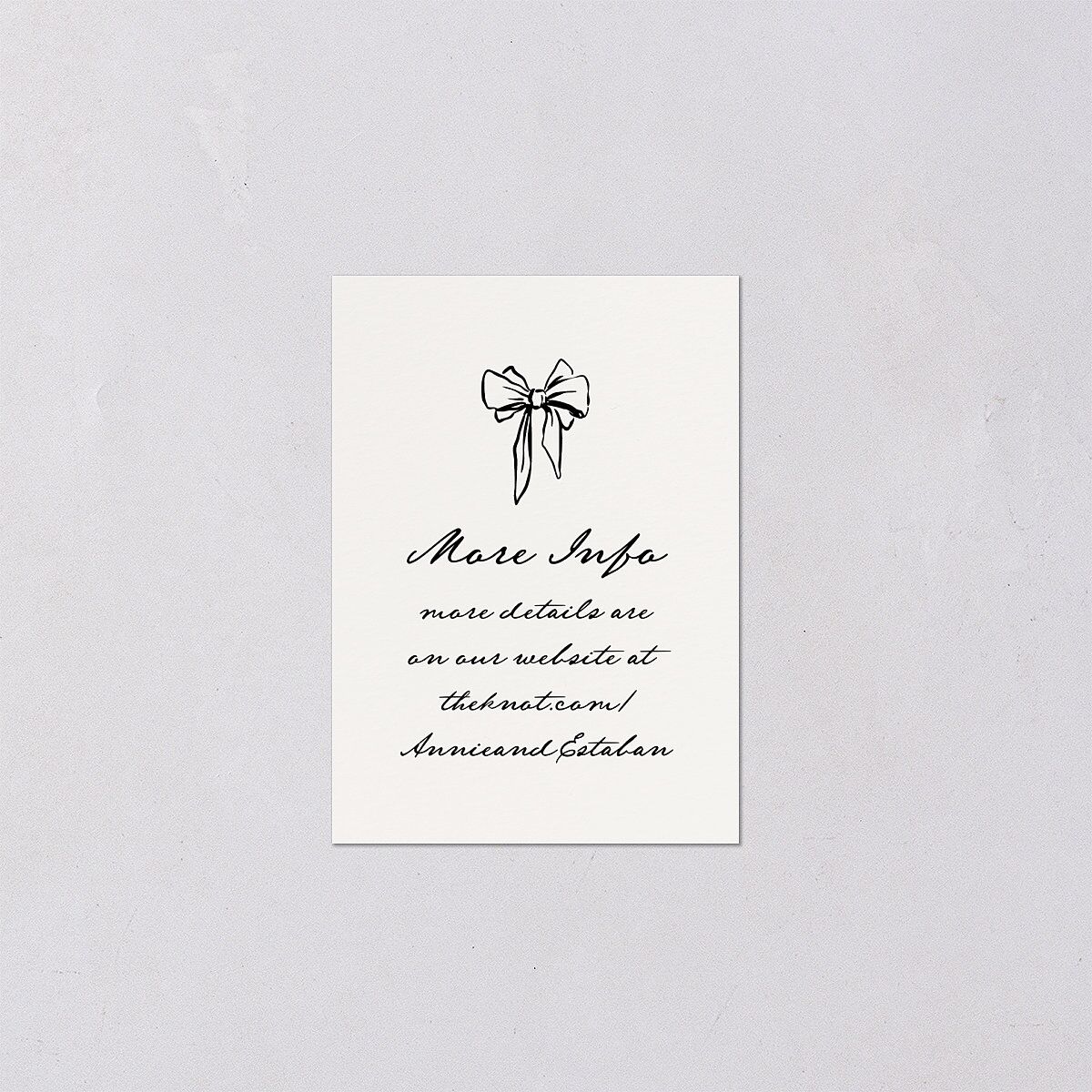 Vintage Candelabra with Bow QR Code RSVP Cards Bisque Signature Standard