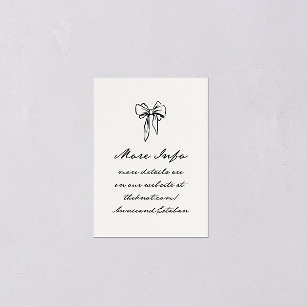Vintage Candelabra with Bow QR Code RSVP Cards Bisque Signature Standard