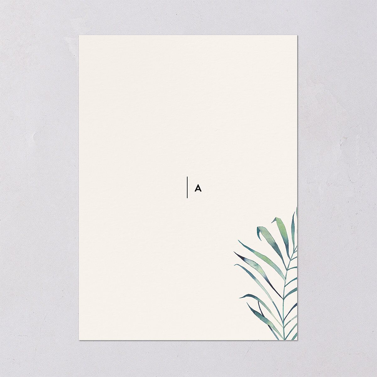Palm and Protea Wedding Invitations Sky Signature Blank No Standard