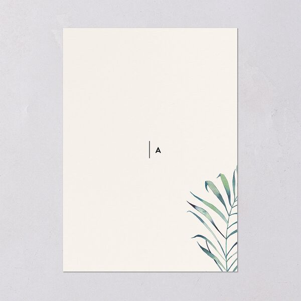 Palm and Protea Wedding Invitations Sky Signature Blank No Standard