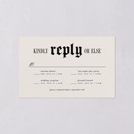 Til Death Gothic Photo All-in-One Wedding Invitations Sand Signature Light Both Recipient and Return Addresses No