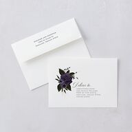 Dark Gothic Roses Wedding Invitation Envelopes Regency White Both Recipient and Return Addresses Standard Signature