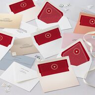 Las Vegas Playing Card Rehearsal Dinner Invitations Jewel Red Signature Blank Standard