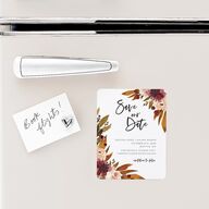Fall Foliage Save The Date Magnets Chestnut Magnet Paper