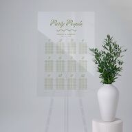 Cabana Stripes Acrylic Seating Chart Large Olive Standard Acrylic L Seating