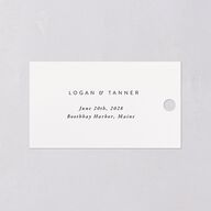 Romantic Minimal Favor Gift Tags Snow Signature