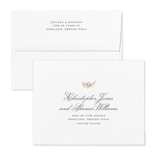 Medieval Castle Thank You Card Envelopes Kraft Almond Return Address Signature Standard